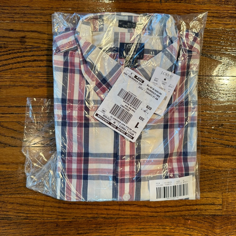 J. Crew Red and Blue Plaid Shirt